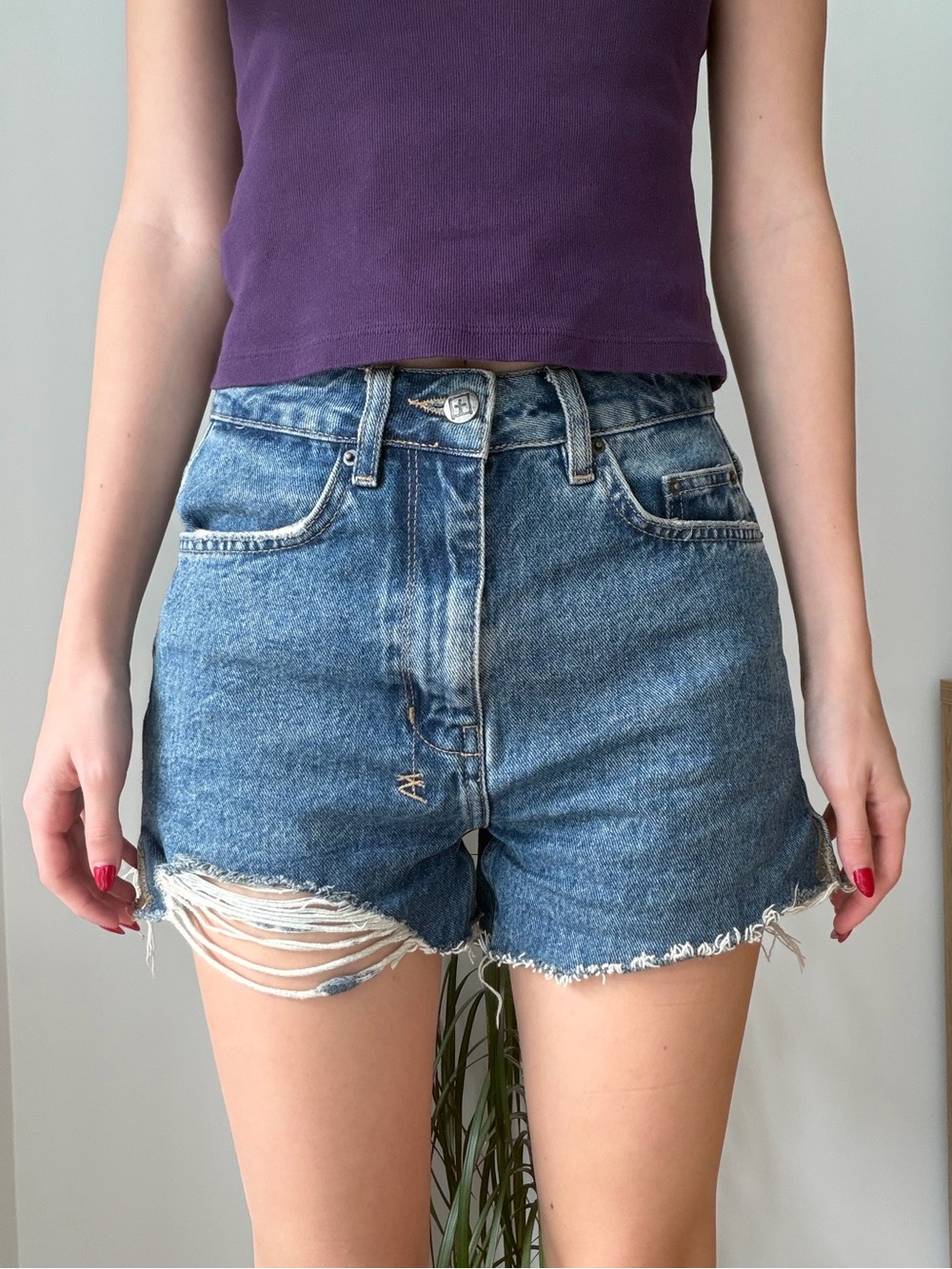 Ksubi Dark Wash Denim Shorts